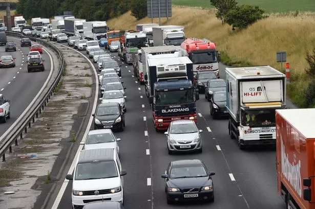 Severe delays on M6 due to two-car accident